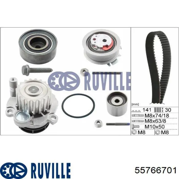 Комплект ГРМ 55766701 Ruville