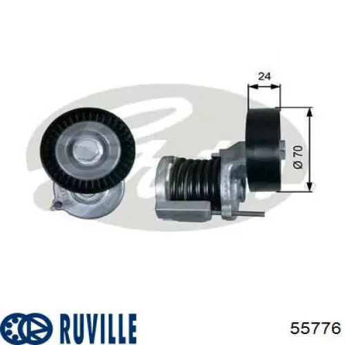 Роликовий модуль натяжителя ремня Ruville 55776 цена, от 32.59 USD