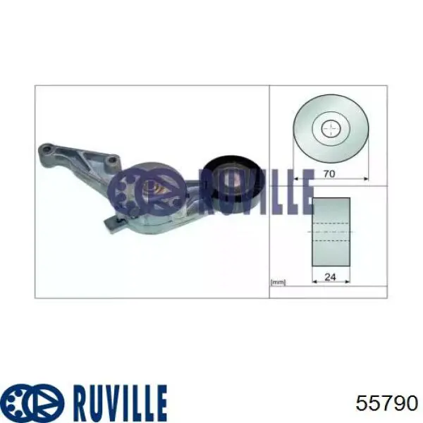 Натяжная планка поликлинового ремня Ruville 55790