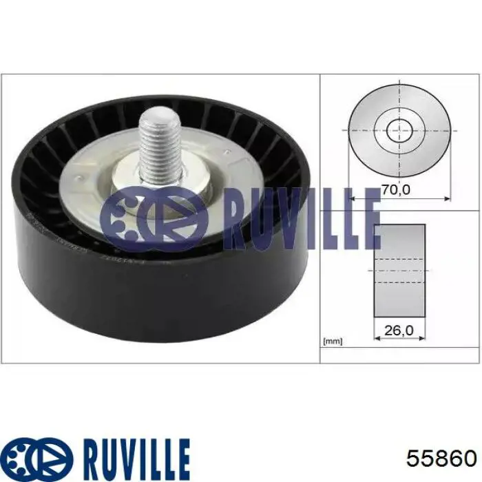 Паразитный ролик 55860 Ruville