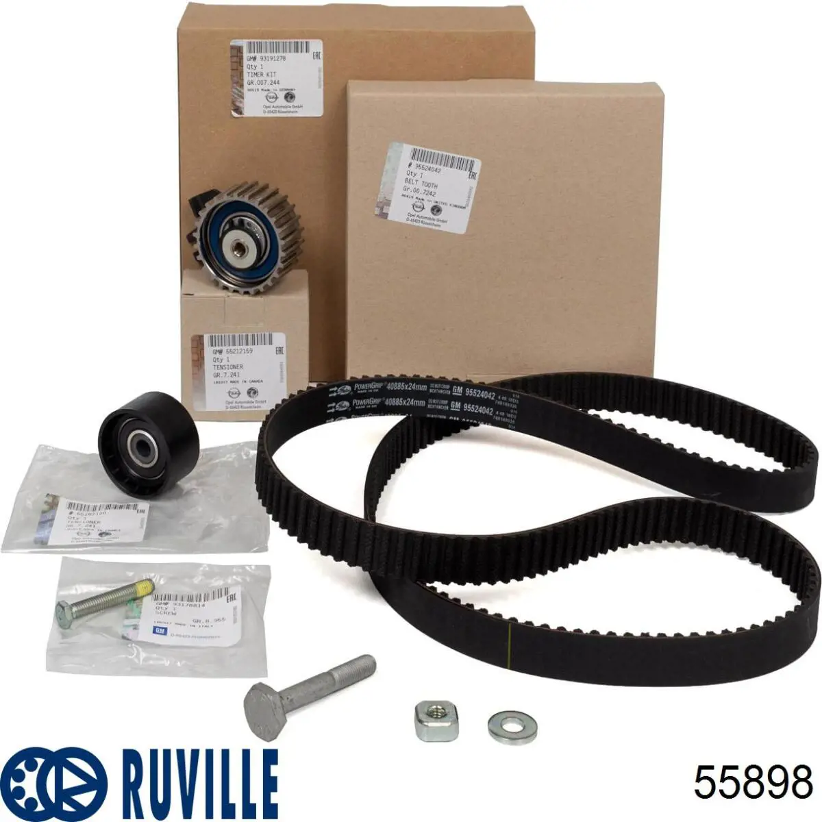 Обводной ролик ремня ГРМ Ruville 55898 цена, от 13.12 USD
