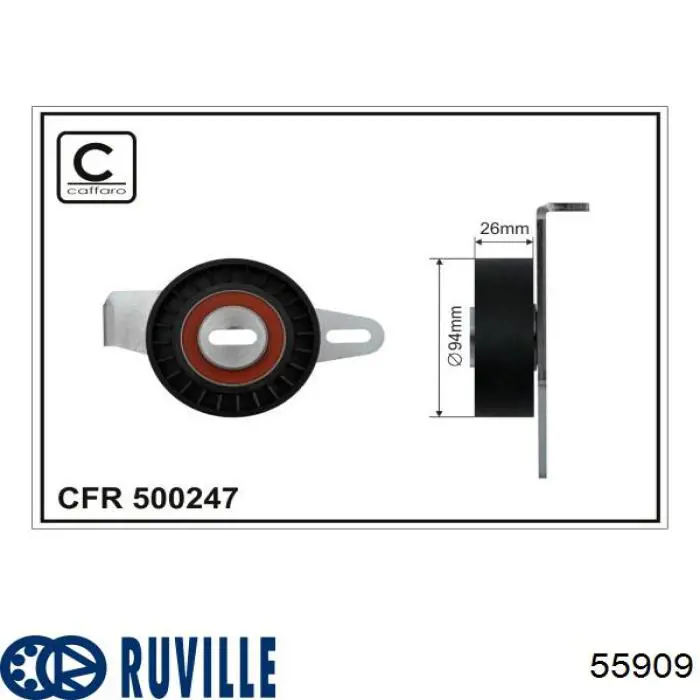 55909 Ruville Ролик натяжителя ремня агрегатов