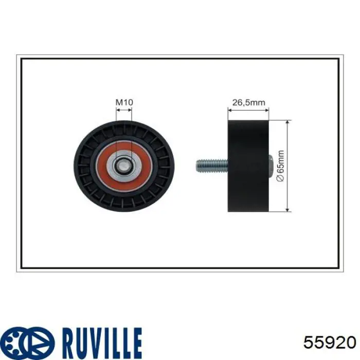 55920 Ruville Ролик натяжителя ремня агрегатов