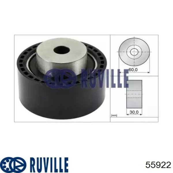 Ролик ремня ГРМ, паразитный Ruville 55922