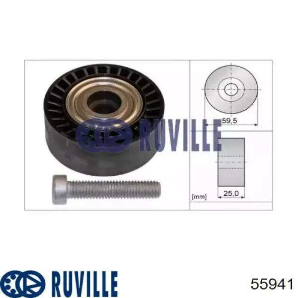 Ролик натяжителя приводного ремня Ruville 55941