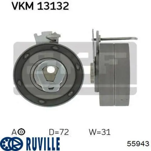 55943 Ruville Ролик натяжителя ремня ГРМ