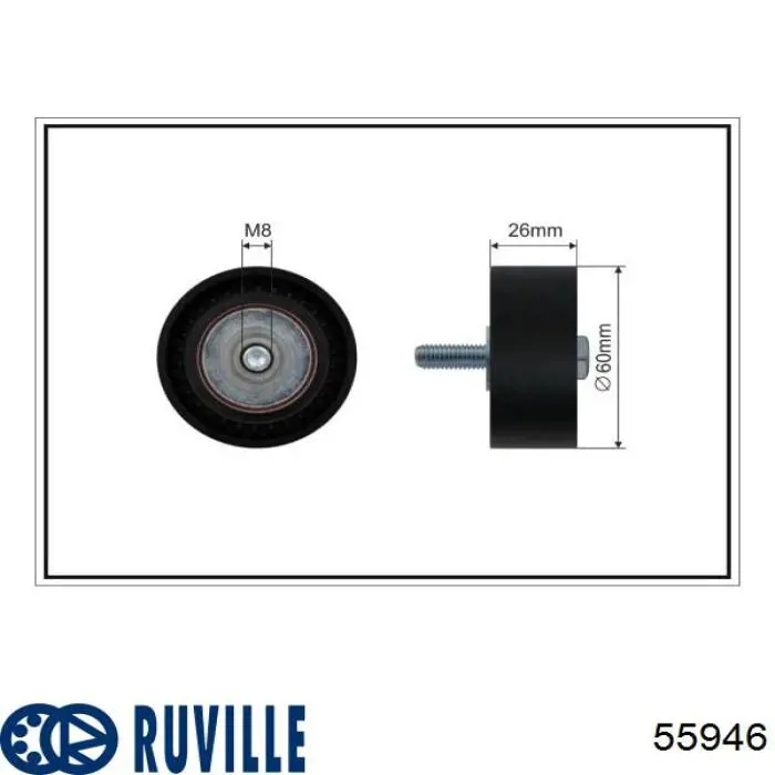 Натяжной ролик Ruville 55946 цена, от 23.84 USD