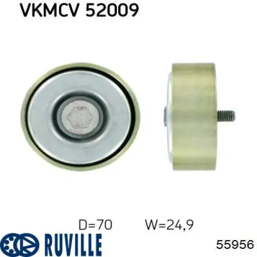 55956 Ruville Ролик натяжителя ремня агрегатов