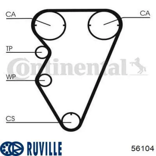 Ролик ГРМ 56104 Ruville