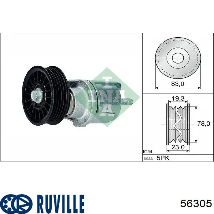 56305 Ruville Натяжитель клинового ремня