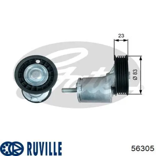 Роликовий модуль натяжителя ремня Ruville 56305 цена, от 32.93 USD