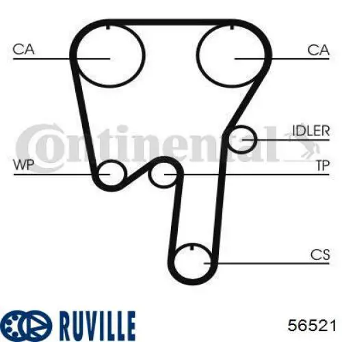 Помпа водяная, (насос) охлаждения, в сборе с корпусом Ruville 56521 цена, от 38.17 USD