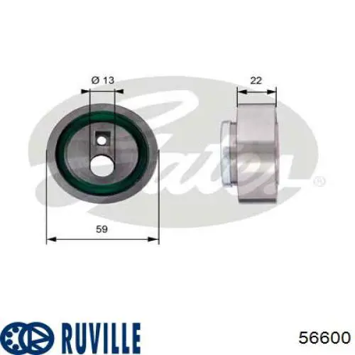56600 Ruville Ролик натяжителя ремня ГРМ