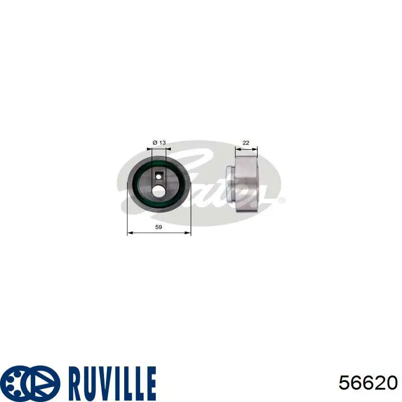 56620 Ruville Ролик натяжителя ремня ГРМ