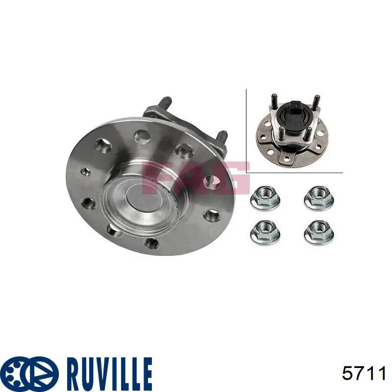 Купить 5711 Ruville Подшипник ступицы передней/задней
