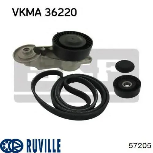 Натяжной ролик Ruville 57205 цена, от 11.76 USD