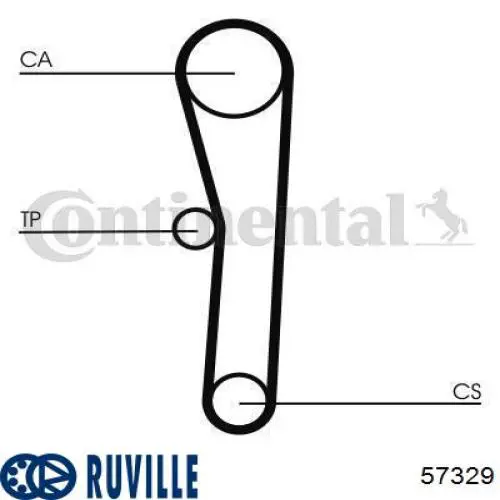 57329 Ruville Ролик натяжителя ремня ГРМ