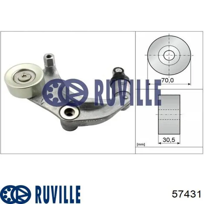 Купить 57431 Ruville Натяжитель приводного ремня