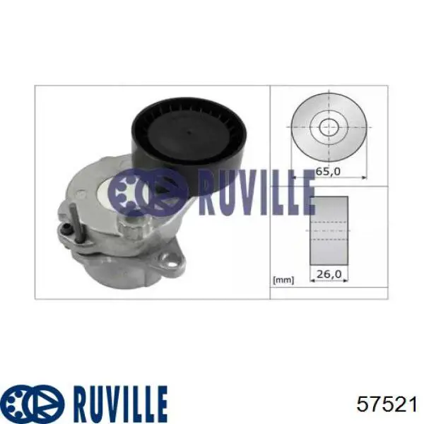 Ролик натяжителя приводного ремня RUVILLE 57521