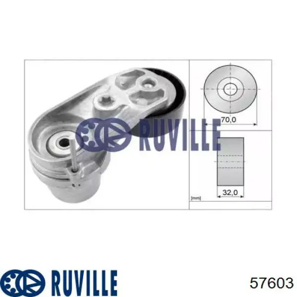 Натяжитель приводного ремня 57603 Ruville