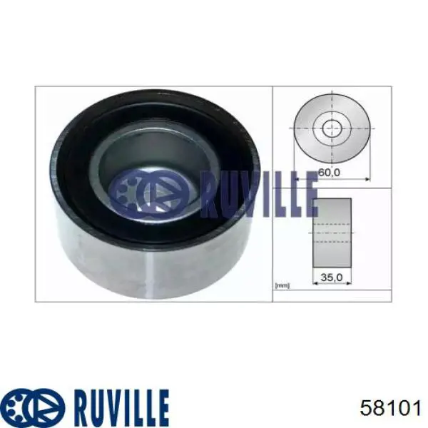 Паразитный ролик ГРМ 58101 Ruville