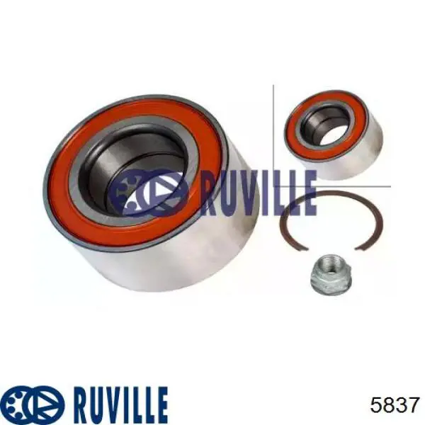 Подшипник ступицы 5837 Ruville