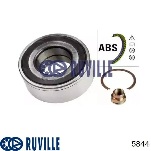 Комплект подшипника ступицы колеса Ruville 5844 цена, от 18.72 USD