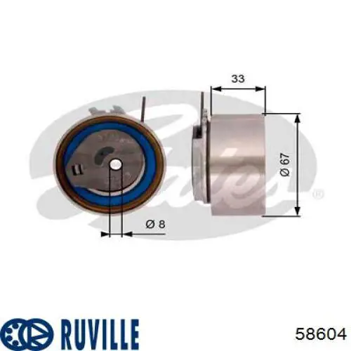 Натяжитель ремня ГРМ 58604 Ruville