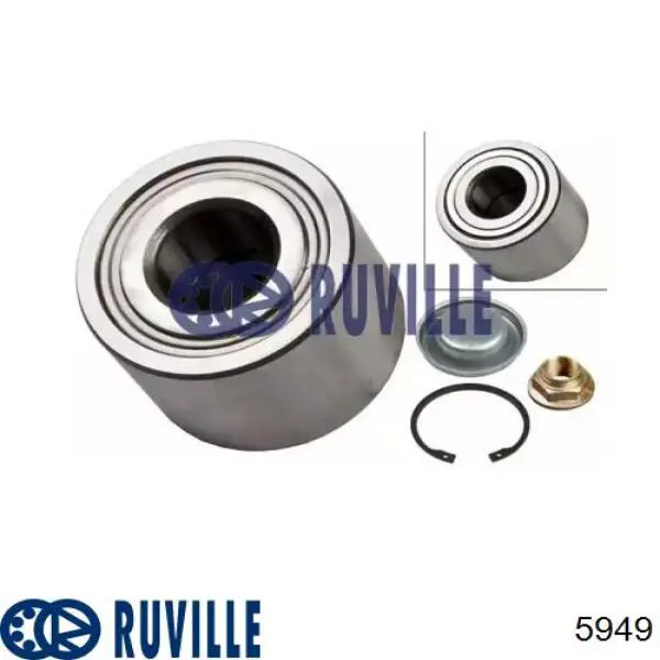 Cojinete de rueda trasero 5949 Ruville