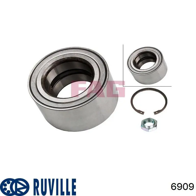 6909 Ruville Подшипник ступицы задней