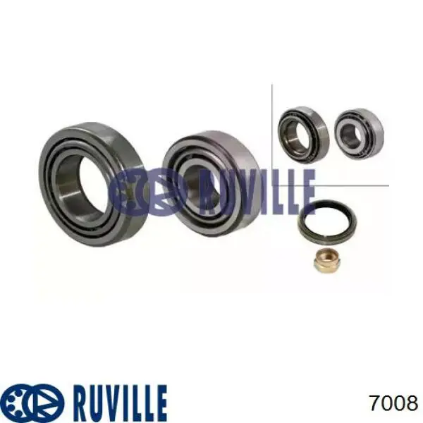 Купить 7008 Ruville Подшипник задней ступицы