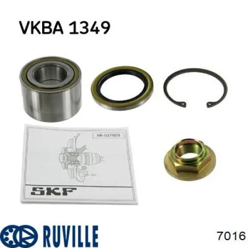 7016 Ruville Подшипник ступицы задней