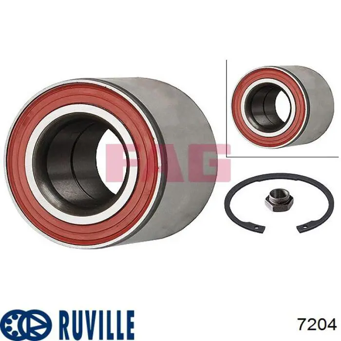 7204 Ruville Подшипник ступицы задней