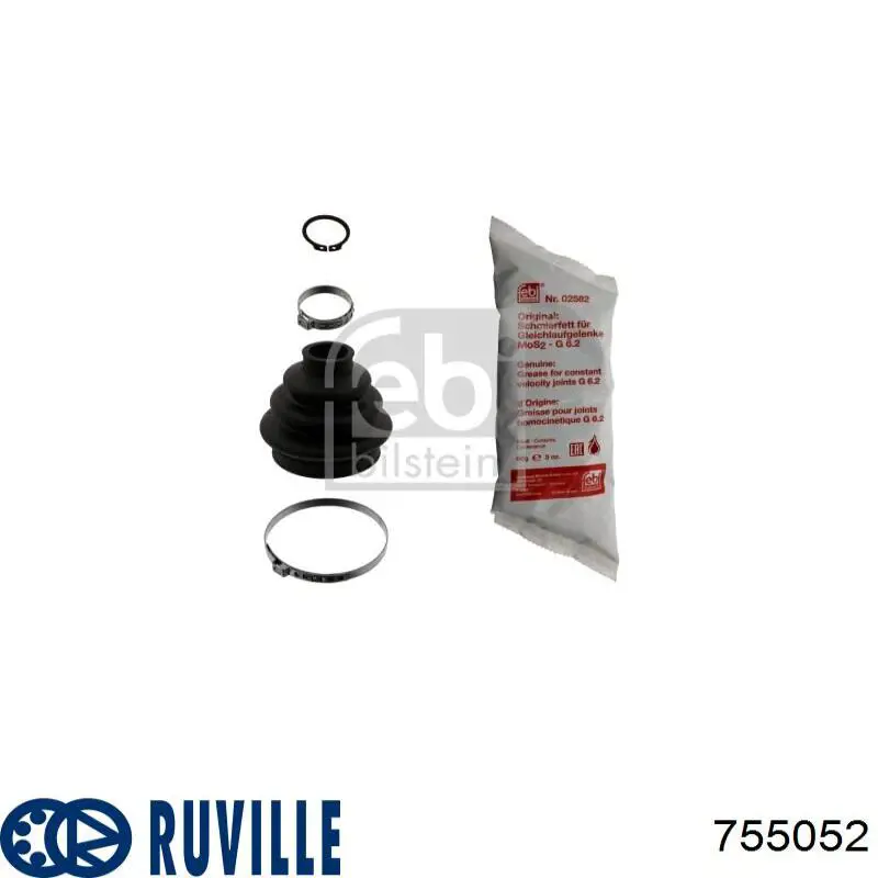755052 Ruville Пыльник шарнира угловых скоростей наружный задний