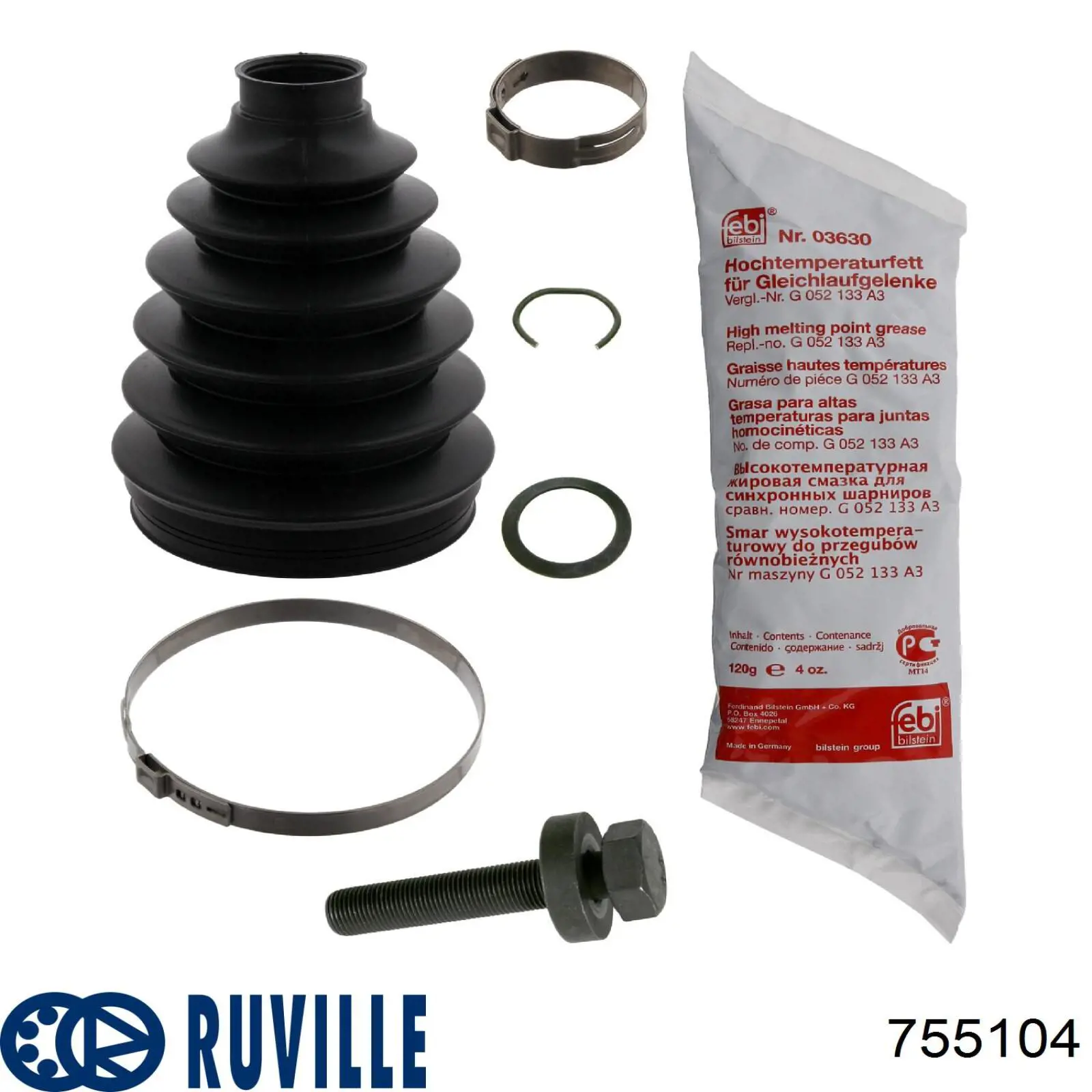 Пыльник ШРУСа наружный 755104 Ruville