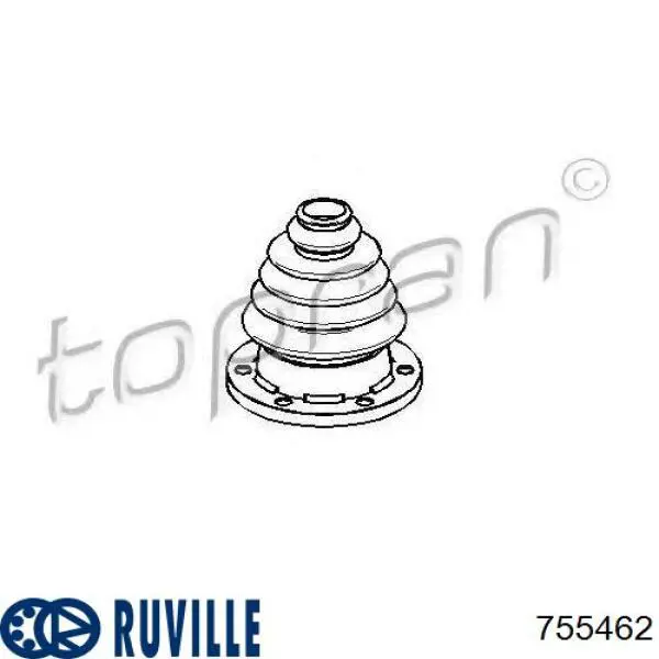 Пыльник шарнира угловых скоростей внутренний передний Ruville 755462 цена, от 11.85 USD