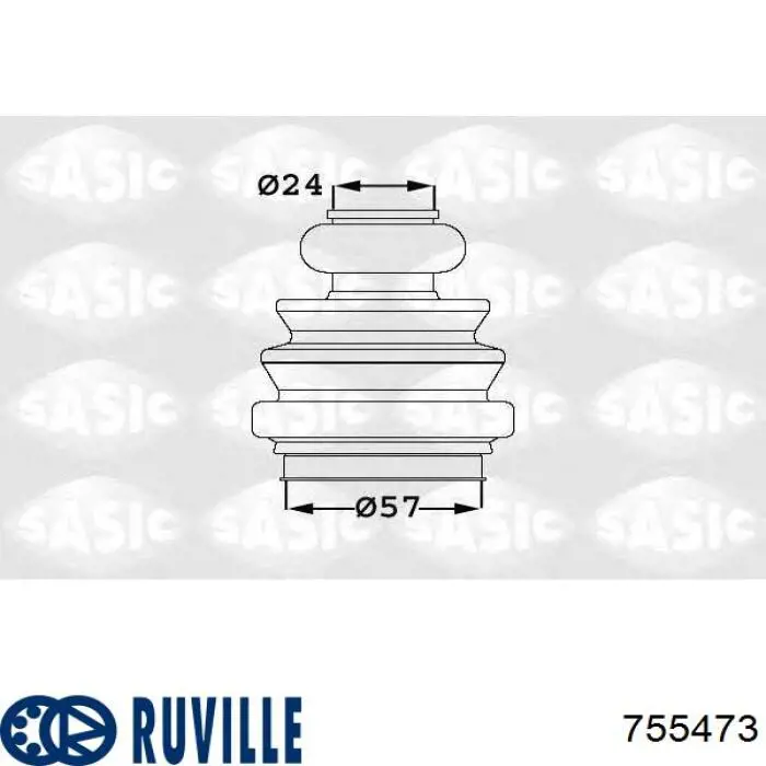 Купить 755473 Ruville Пыльник ШРУСа внутренний, передней полуоси, правый