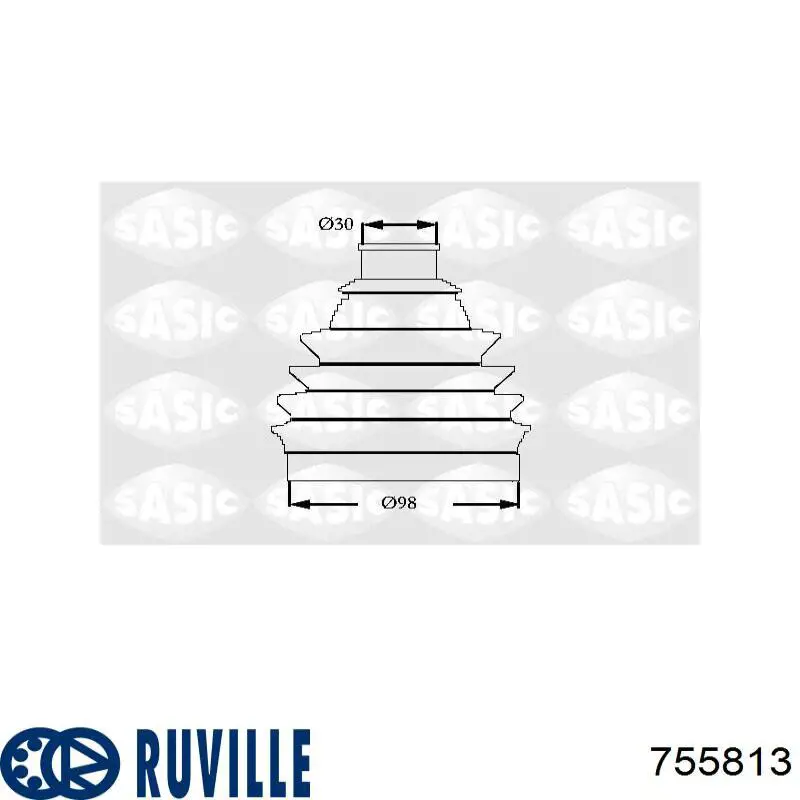 Купить 755813 Ruville Пыльник гранаты наружный, передний