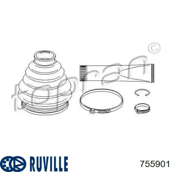 Пыльник ШРУСа наружный 755901 Ruville