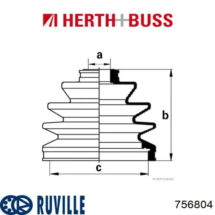 Купить 756804 Ruville Пыльник гранаты наружный, передний