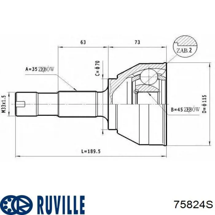 Граната колесная Ruville 75824S цена, от 37.20 USD