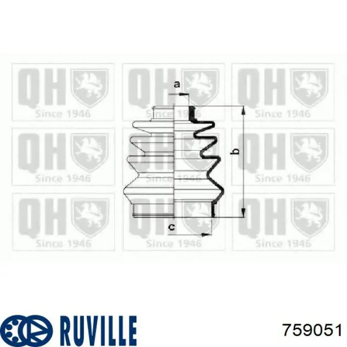 759051 Ruville Пыльник шарнира привода