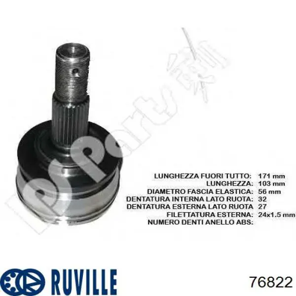 76822 Ruville Наружная граната