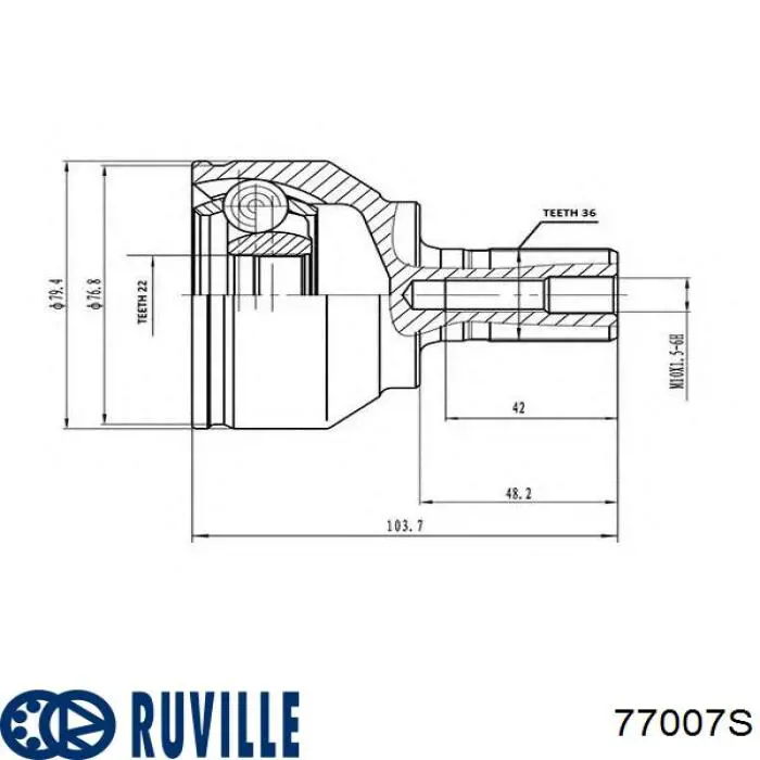 77007S Ruville Наружная граната