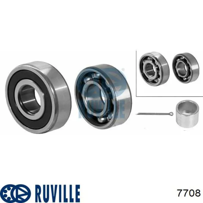 Подшипник задней ступицы 7708 Ruville