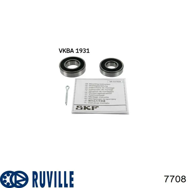 Купить 7708 Ruville Подшипник задней ступицы