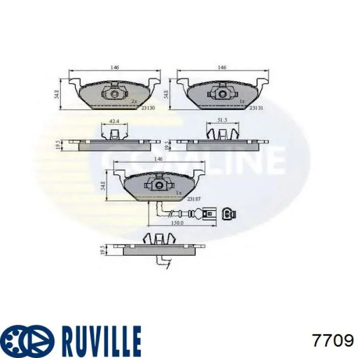 Комплект подшипника ступицы колеса Ruville 7709 цена, от 10.12 USD
