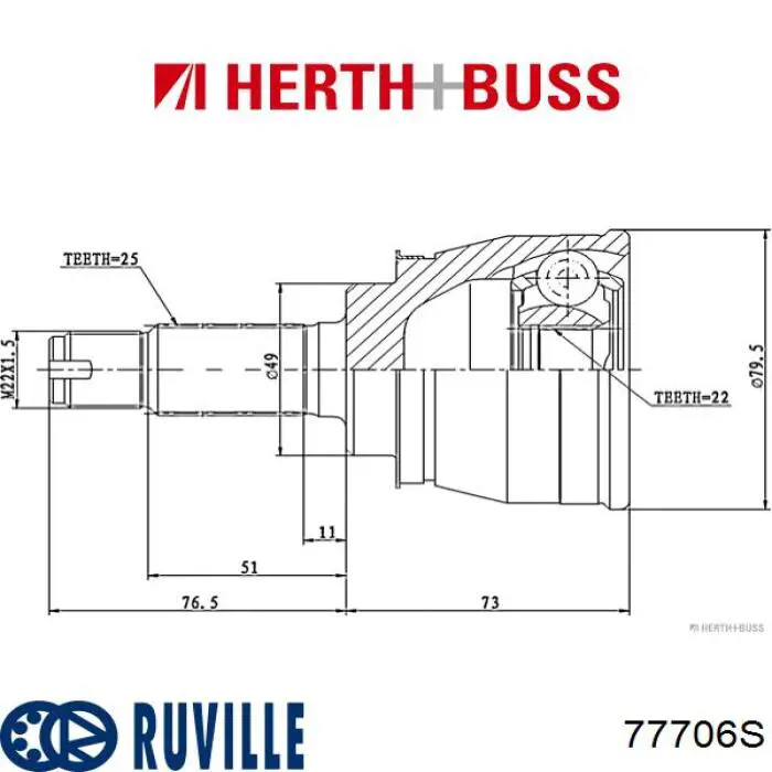 Граната колесная Ruville 77706S цена, от 23.55 USD