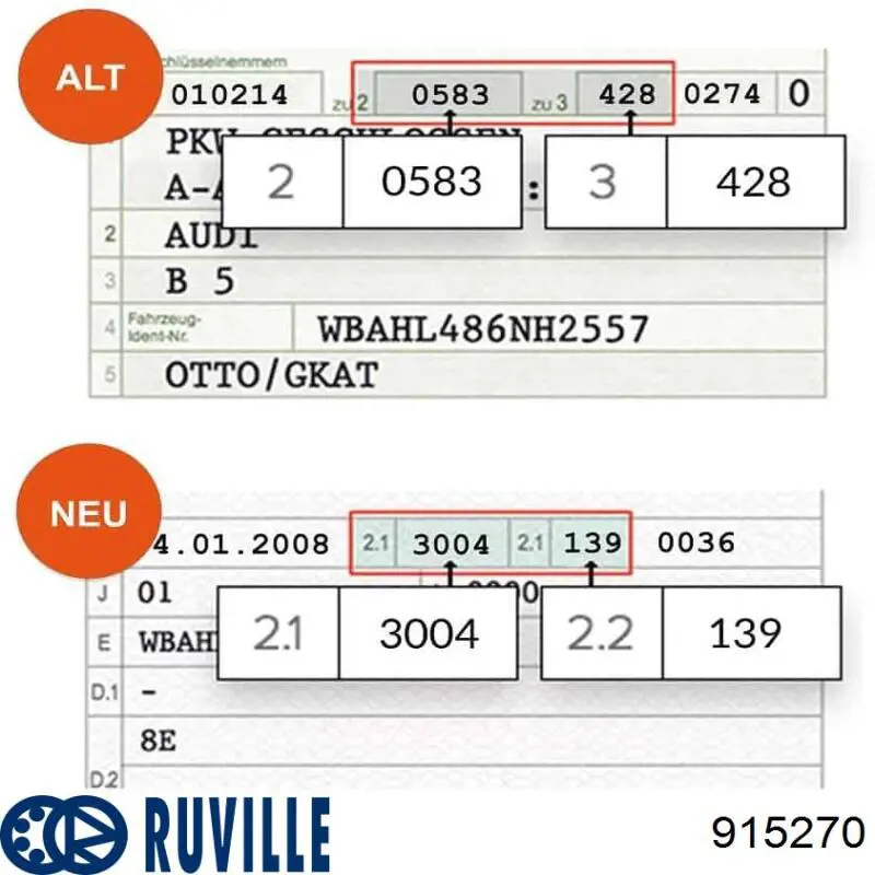 915270 Ruville Тяги рулевые
