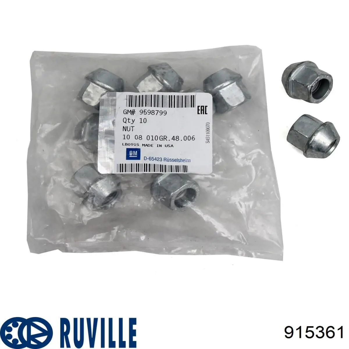 Купить 915361 Ruville Амортизационная стойка